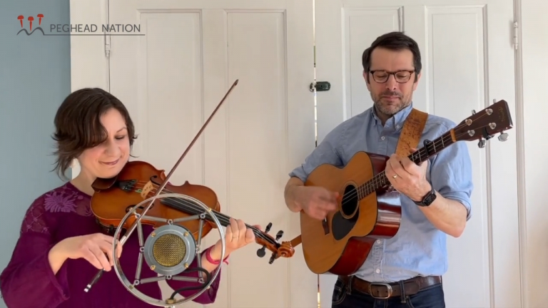 Lissa Schneckenburger plays fiddle tunes with Corey DiMario on tenor guitar