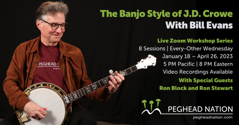 article: Register for The Banjo Style of J.D. Crowe With Bill Evans | 8-Session Zoom Workshop