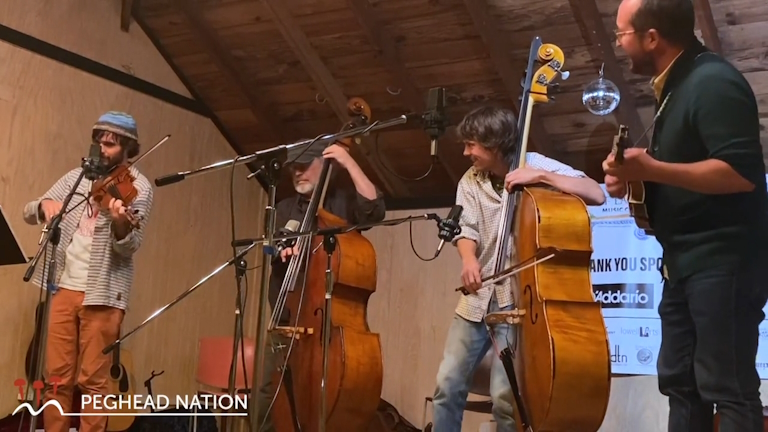 Joe K. Walsh, John Mailander, Todd Phillips, Paul Kowert peforming “Egypt” by Montreux at the Great Lakes Music Camp