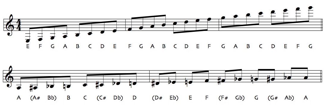 All Musical Notes Scale